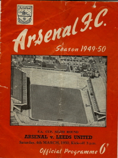 Arsenal v Leeds United on 04 March 1950 - Football Programme